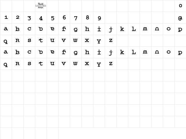 Queer Theory BoldTrial  glyph index