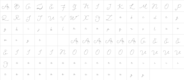 Devllin DEMO Regular  glyph index