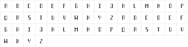 Deco Future Inline Regular  glyph index