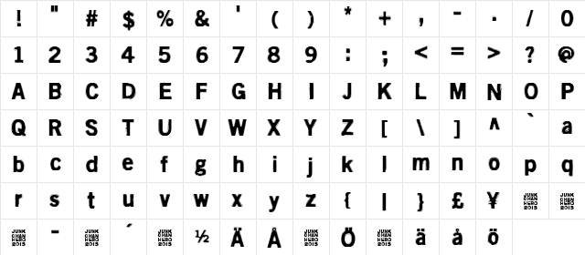 Kivikuoppa Regular  glyph index