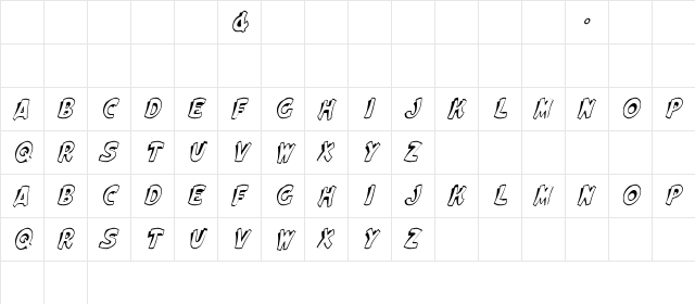 Elwood-Italic Italic  glyph index