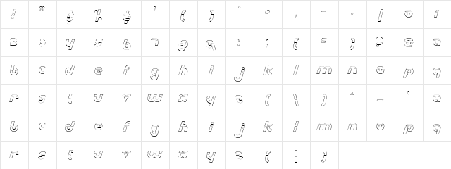 Metroplex Outline Laser Outline Laser  glyph index
