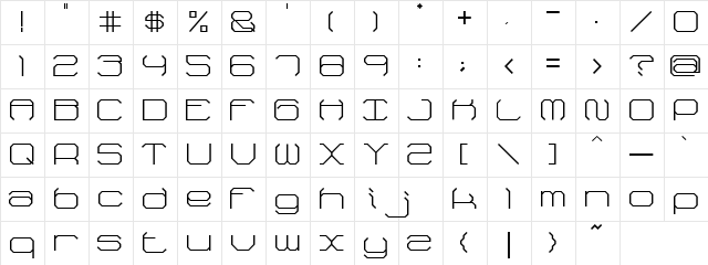 Fh_Reverse Regular  glyph index
