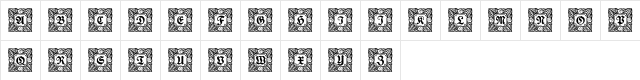 Schmuck-Initialen 3 Regular  glyph index