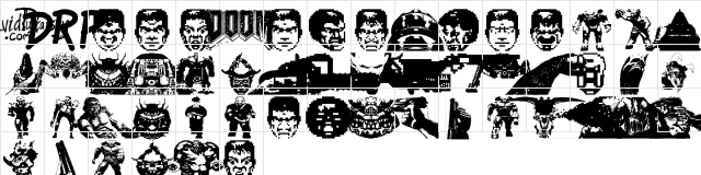 Doom And Gloom Regular  glyph index