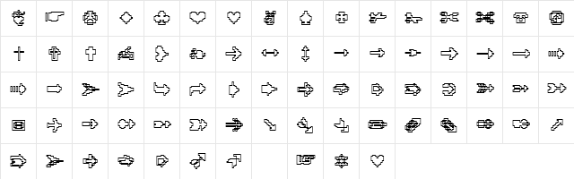 XRough13 Becker Regular  glyph index