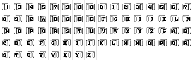 Scrap Blocks Regular  glyph index