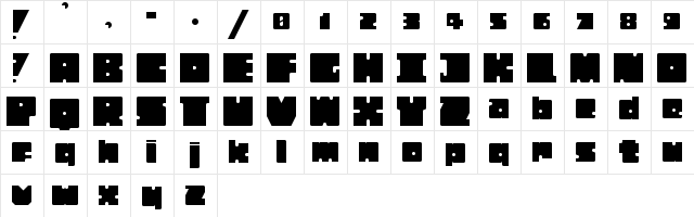 JS lump Regular  glyph index