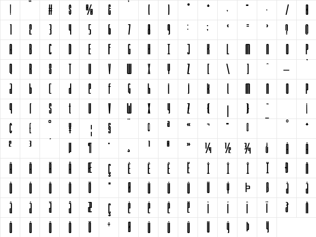 Sale Maker Regular  glyph index