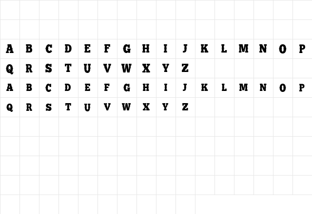 BATTLE ROAD DEMO Regular  glyph index