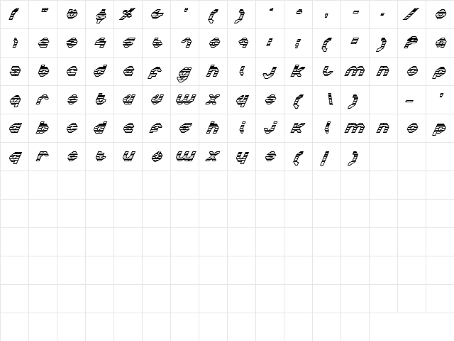 Charlie's Angles IoGradient IoGradient  glyph index