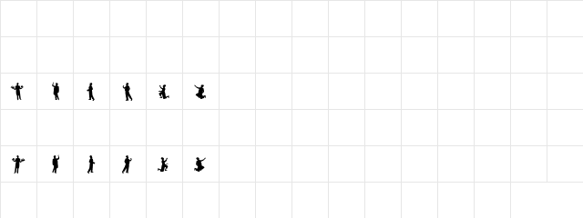 curtain call Regular  glyph index