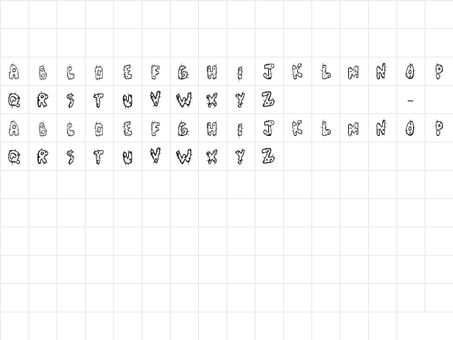 Cactus Love Regular  glyph index