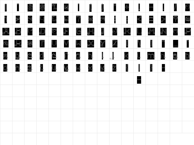 Painter pointer Regular  glyph index