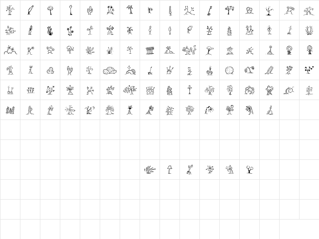 MiniPics UprootedTwig  glyph index