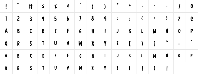 Earth's Mightiest Bold Bold  glyph index