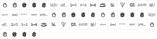 2Peas Cocoa Dingbats Regular  glyph index