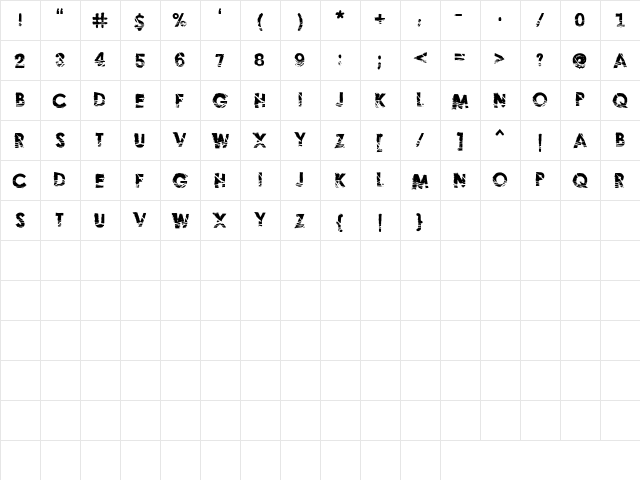 No Hard Evidence Regular  glyph index