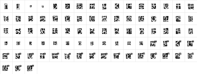 BD Hiragana Kuro Regular  glyph index
