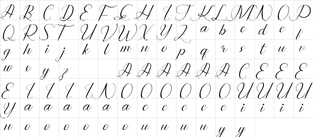 Dinernighty Demo Regular  glyph index