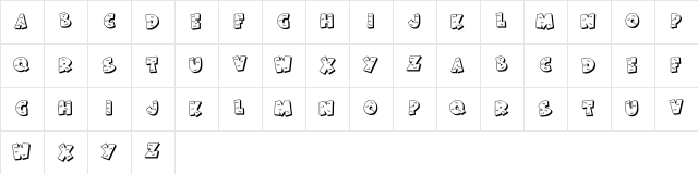 KR Ha Ha Regular  glyph index