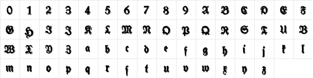Schneidler Halb Fette Shadow Regular  glyph index