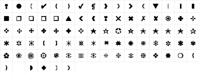 XRough07 Becker Regular  glyph index