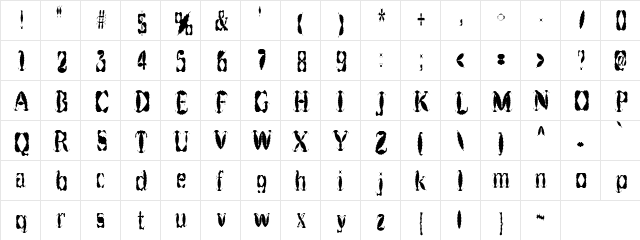 Hidden Pile Regular  glyph index