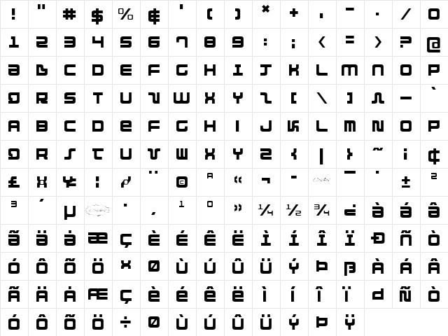 Direktor Light Light  glyph index