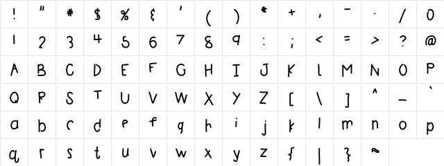 HomegirlUnfinished Medium  glyph index