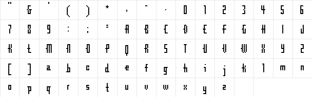 Cubebitmap 12point  glyph index