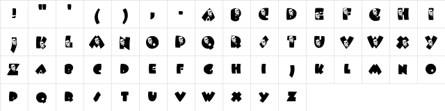 AL Conscience AH Regular  glyph index