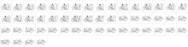 KG Pup Regular  glyph index