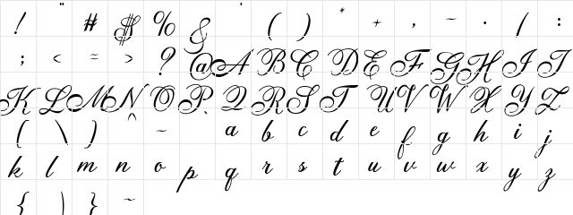 Anatomia Free Regular  glyph index