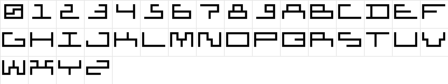 Nepobleckos Regular  glyph index