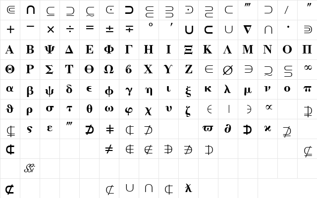 QuantaPiTwoSSK Regular  glyph index
