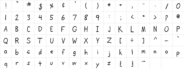 Lifetime Bold  glyph index