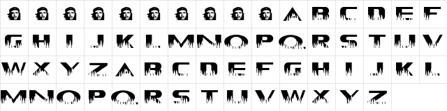 CHE LIVES! Regular  glyph index