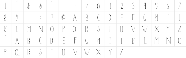 NewYear 2017 Regular  glyph index
