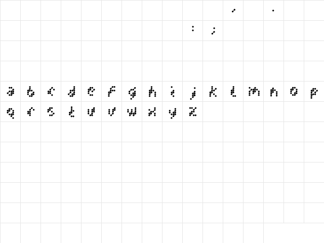 dr yes Regular  glyph index