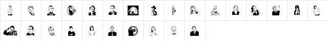 Tabloid One Regular  glyph index