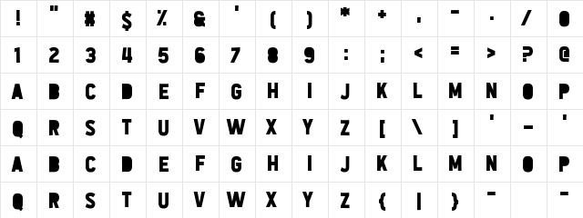 None Away from the Moon Regular  glyph index