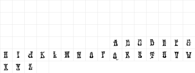 Hendrix Demo Regular  glyph index
