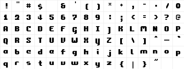 Commonwealth2 Regular  glyph index