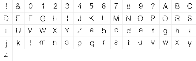 JAKARTA Regular  glyph index