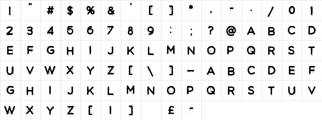 Moist Regular  glyph index