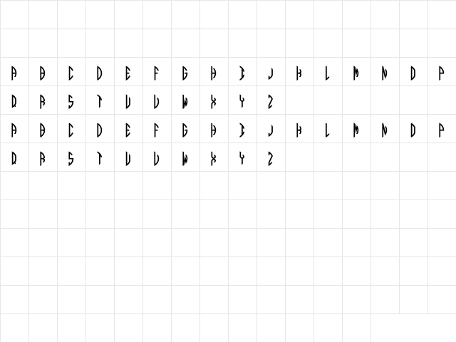 Round_Monogram_Right Regular  glyph index