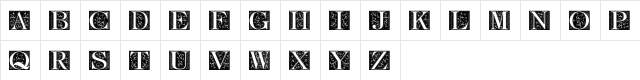 FleurCornerCaps Regular  glyph index