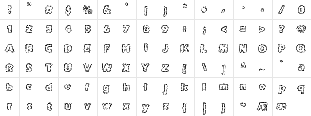 Jolt Of Caffeine BRK Regular  glyph index