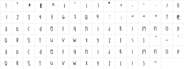 BetterGreatgood Medium  glyph index